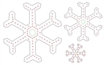 PRODUCT PHOTO: PixNode CoroFlake 2 Prong Snow Flake for Smart / Dumb Nodes - 12 24 36 Inches