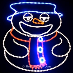 The Singing Snowman Face From Holidaycoro.com