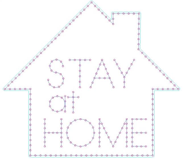 PRODUCT PHOTO: Stay at Home Text withHouse