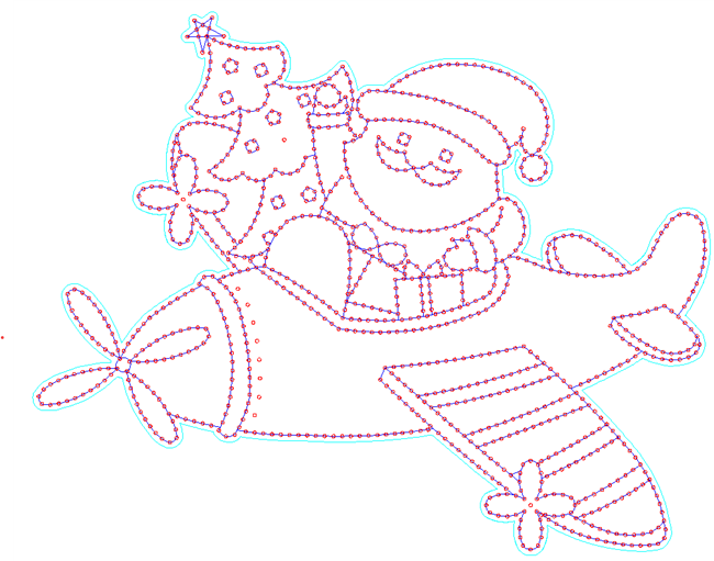 PRODUCT PHOTO: Santa Flying Airplane with Presents and Tree