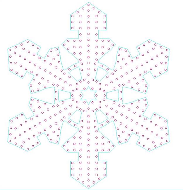 PRODUCT PHOTO: Snowflake pentagon tip