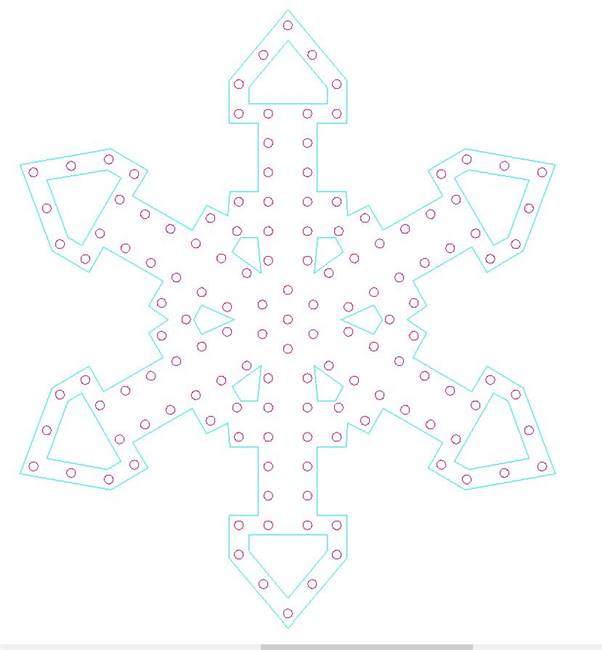 PRODUCT PHOTO: Snowflake pentagon tip 2