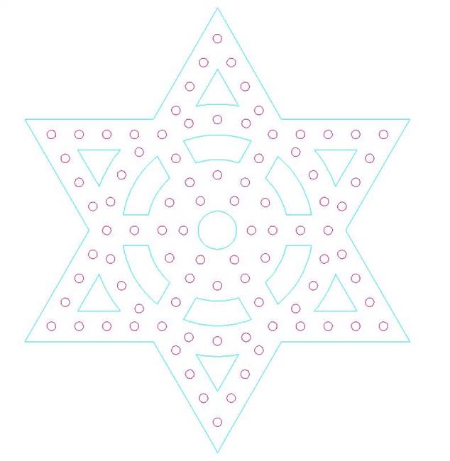 PRODUCT PHOTO: Snowflake Jewish Star 3