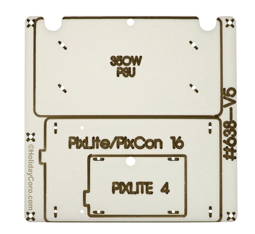 PRODUCT PHOTO: PixLite (tm) 16 / PixCon 16 / PixLite (tm) 16 to CableGuard CG-1500 Mounting Plate Adapter (Base Mount)