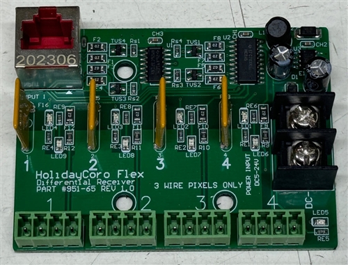 PRODUCT PHOTO: Flex Expansion Board System - 4 Port End-Point Differential Long Range Standard Receiver (Requires Flex Long Range Expansion Board) (non-Daisy Chaining) / Poly Fuse